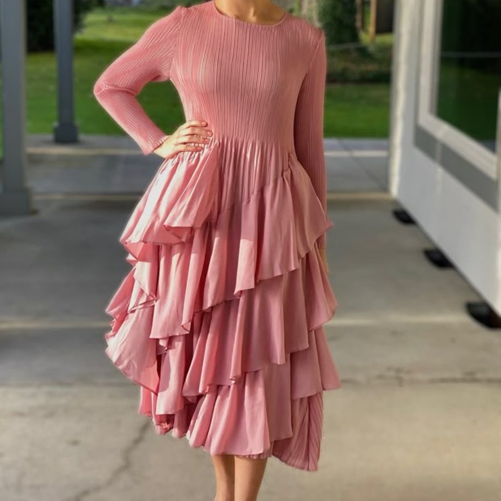 K&K Anastasia Dress in Peach